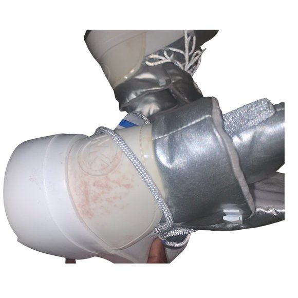 Cassia Metallic Nylon and Leather Boot Size 7 Women Shoes - Picture 3 of 5